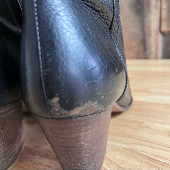 Madewell Boots Womens 8 Black Side Zip Ankle Leather Made in Italy - Picture 14 of 14